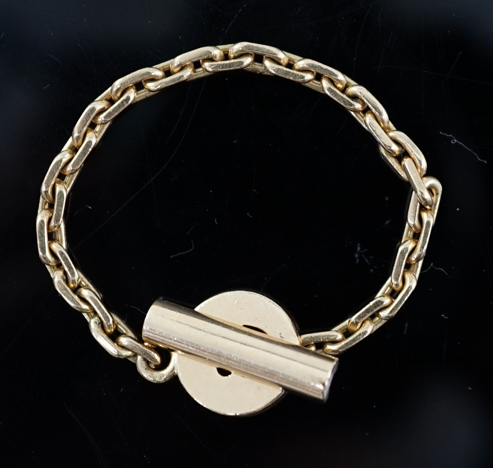 A French Cartier 18ct gold key chain